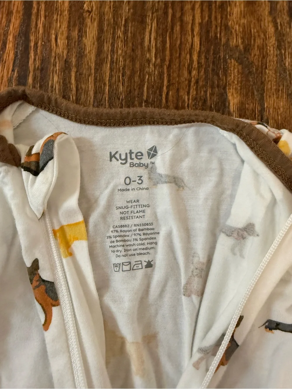 Kyte Baby Dog-Print Zippered Footie